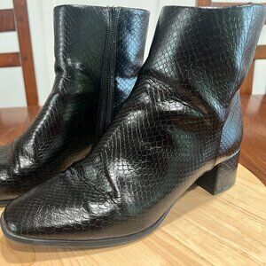 Target A New Day Faux Snakeskin Ankle Boots Size 8